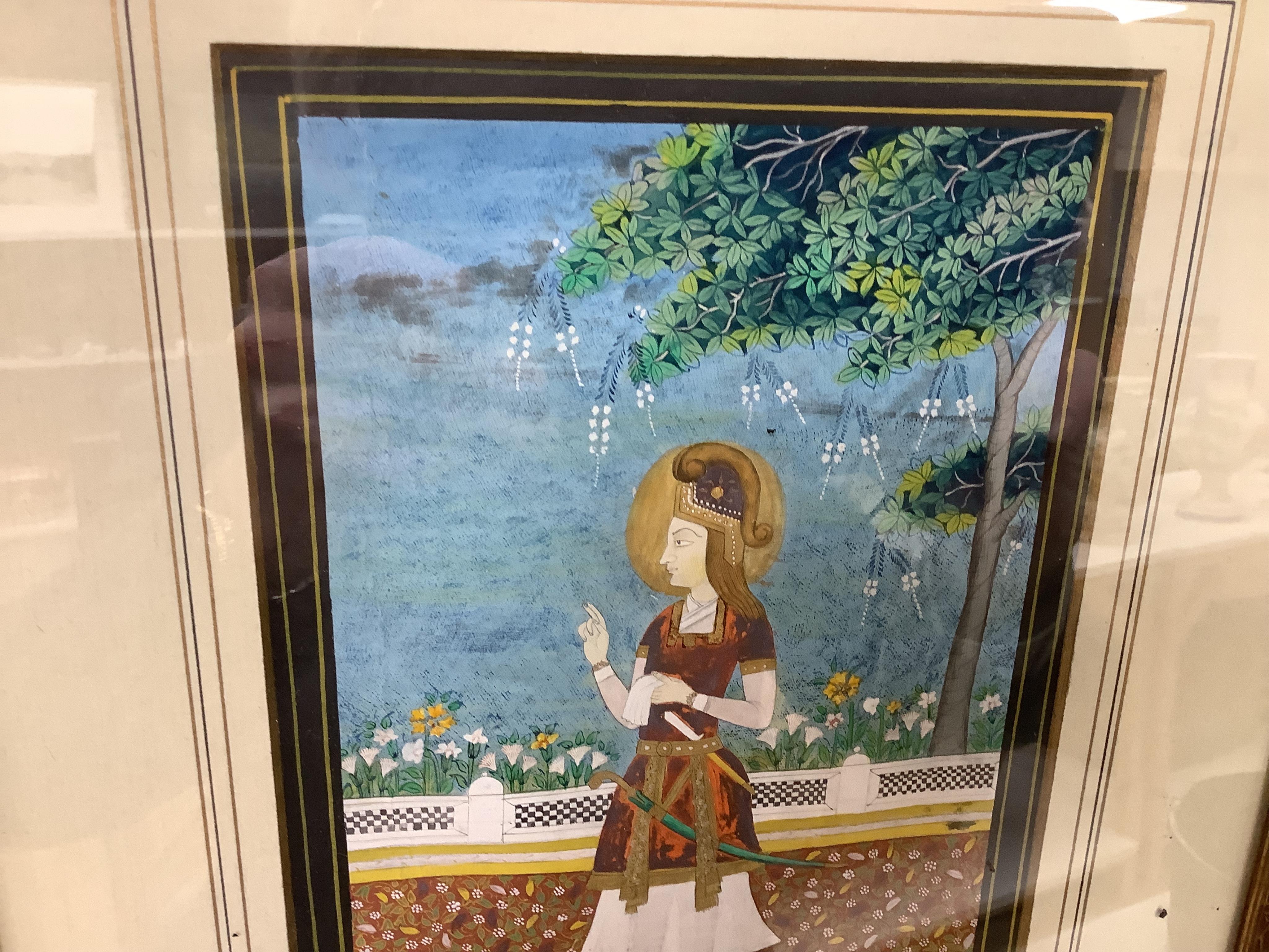 Late 19th century, Indian School, Full length portrait of a figure, inscribed verso ‘Alexander the Great’, gouache, 21.5 x 14.5cm